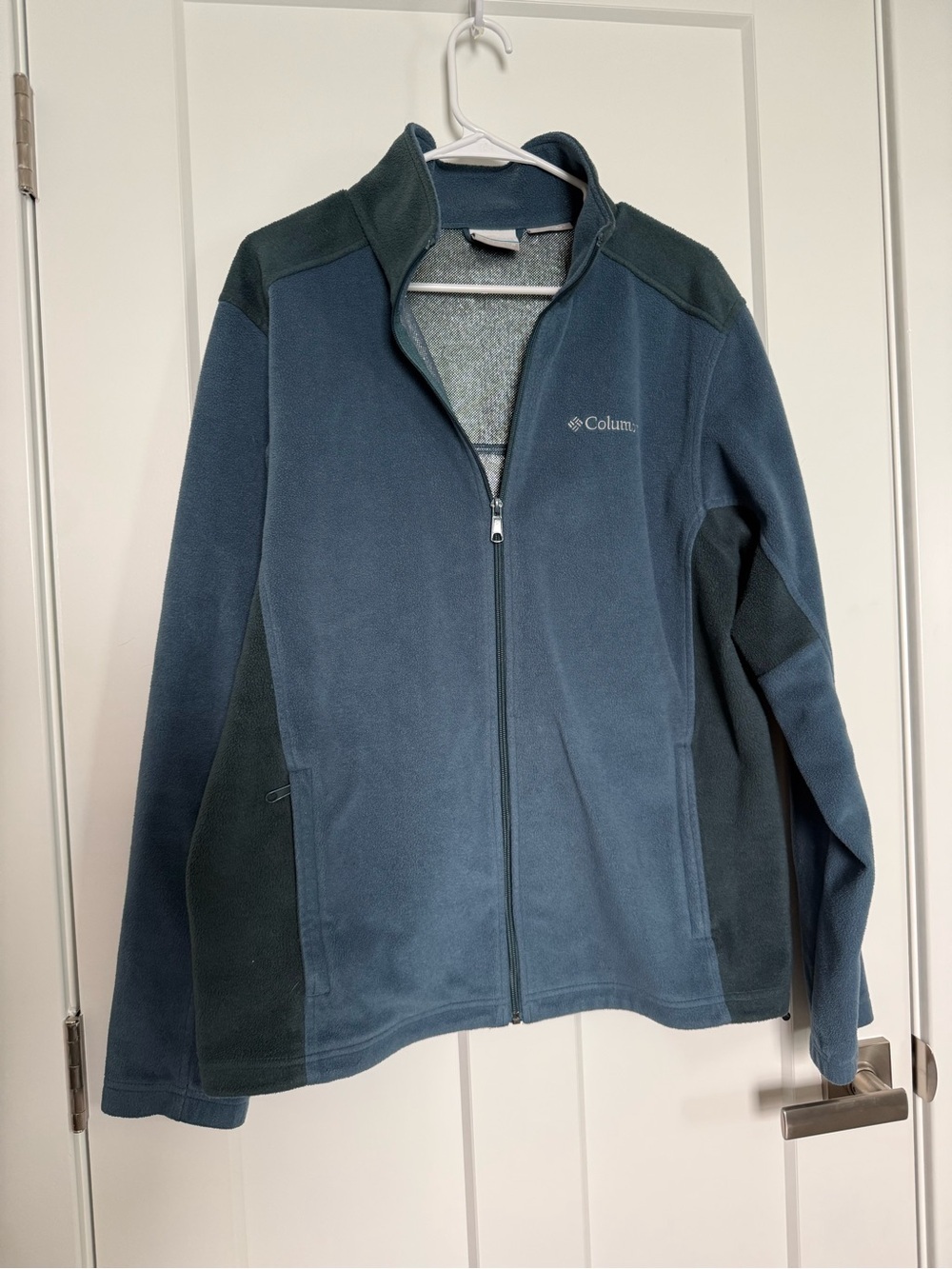 Columbia Slate and Dark Teal Full-Zip Fleece omni heat Jacket